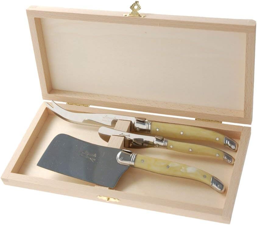 Laguiole Cutlery Set with 3 Cheese Knives, Ivory Amazon.co.uk Kitchen