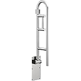 Moen Home Care Bathroom Safety 30 Inch Stainless Steel Flip Up Bathroom HandicapGrab Bar with Toilet Paper Holder, Elderly Assistance Product, R8962FD