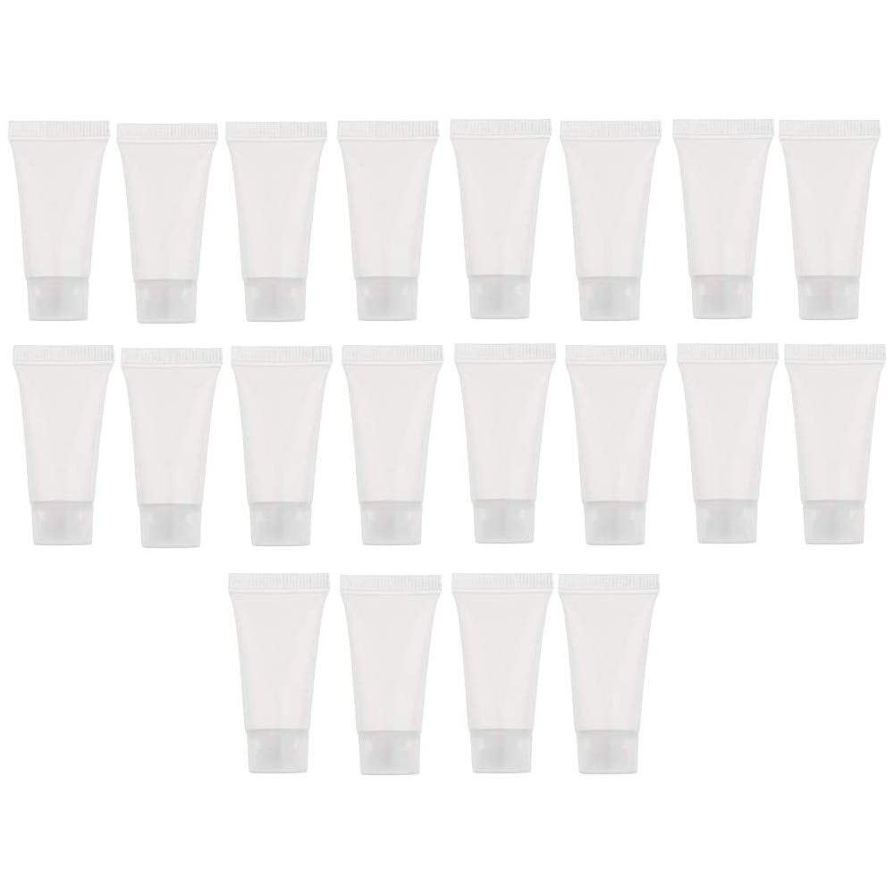 POFET 20x 5ml Empty Travel Lotion Face Cream Bottles Makeup Liquid Containers