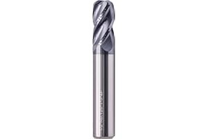 High Performance Solid Carbide Corner Radius End Mill - AlTiN Coated, 30 Degree Helix- .125" Corner Radius, 4 Flute, 1/2" Cut