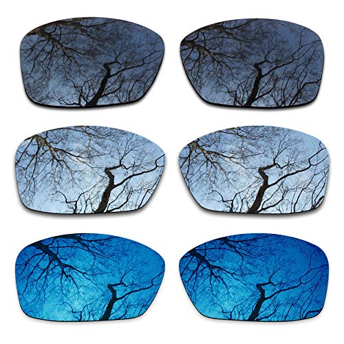 3 Pair Polarized Replacement Lenses for Oakley Hijinx Pack-BSM10
