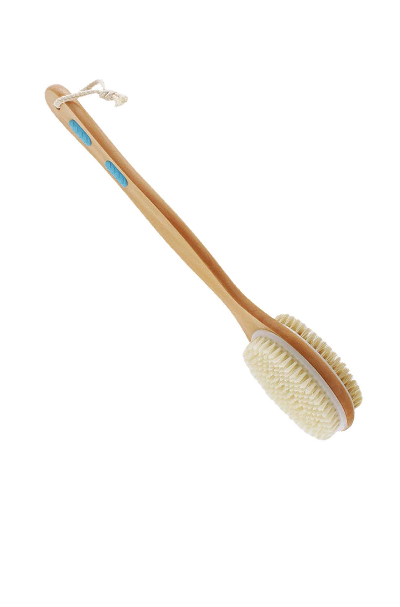 Dual-Sided Long-Handle Exfoliating Bath Back Brush for Invigorating Skin Care Routine