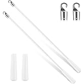 Bokon 2 Pcs Blind Wand Replacement with Hook Handle, Fiberglass, 30 Inch | Vertical Blinds Stick Opener Accessory, Easy grip Handles for Smooth Control, Fits Standard Window Systems