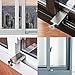 Reliancer 4 Pack Sliding Window Locks Sets with Keys Aluminum Alloy Door Frame Security Lock Stop Adjustable Safety Window Locks Security Door Stop for Home and Office Child Safety