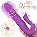 G-Spot Rabbit Vibrator Tongue Licking Clitoris Stimulator with 3 Rotating Modes and 9 Vibrating Modes Dildo Vibrators for Vagina Clit Stimulation USB Rechargeable Sex Toy for Women Couple