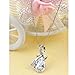 Usstore Women Lady Rhinestone Chain Crystal Pendant Necklace Jewelry Gift (White)
