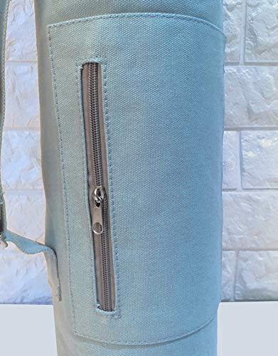 Frjjthchy Large-Capacity Yoga Bag Yoga Canvas Adjustable Yoga Mat Duffle Bag for Home Training Room (Purple) - Thumbnail 3