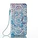 FlREFlSH iPhone SE/5S Case, Detachable [3D Painted] Card Slots Case Protective Shock Resistant Flexible Slim Card Holder Case Folio Flip Wallet Cover for Apple iPhone 5S/SE Case-Flower