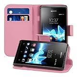 kwmobile® Elegant leather case for the Sony Xperia E with magnetic fastener and stand function in Hot Pink