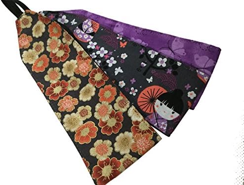3 Count Kimono Girl Cherry Blossom Butterflies Kawaii Purple Greyt Soft Headband