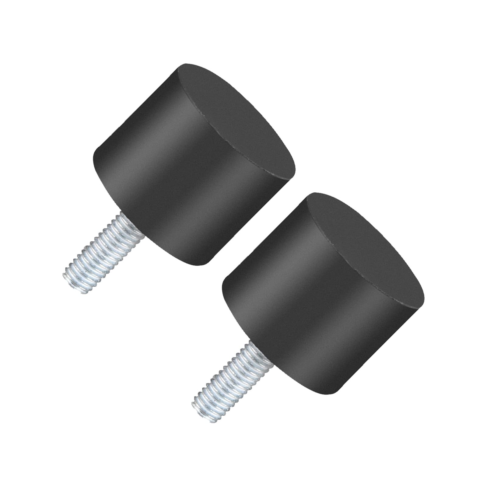 METALLIXITY Rubber Studs (M6 Thread) 2Pcs, Rubber Cylindrical Vibration Isolator Mount - for Fitness Equipment, Air Compressor, Gasoline Engine
