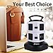 Asgens Power Strip,7 Way Outlets With 2 USB Port Charger 110-250V Charging Station Smart Power 2 Layers Socket Tower With 8.2 ft Extendable Cord
