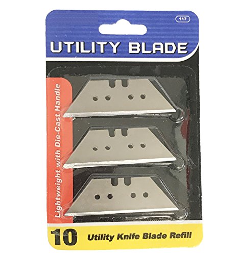 WennoW "10 Utility Blades Razor Sharp Box Opener Carton Cutter Knife Replacement