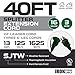 Iron Forge Cable Green 1 to 3 Outdoor Extension Cord Splitter 28 Ft (40 Ft Total Length) - 16 Gauge Power Cord, 3 Prong, 3 Outlets 16/3 SJTW