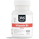 365 by Whole Foods Market, Vitamin B1 100mg, Vegan, 100 Tablets