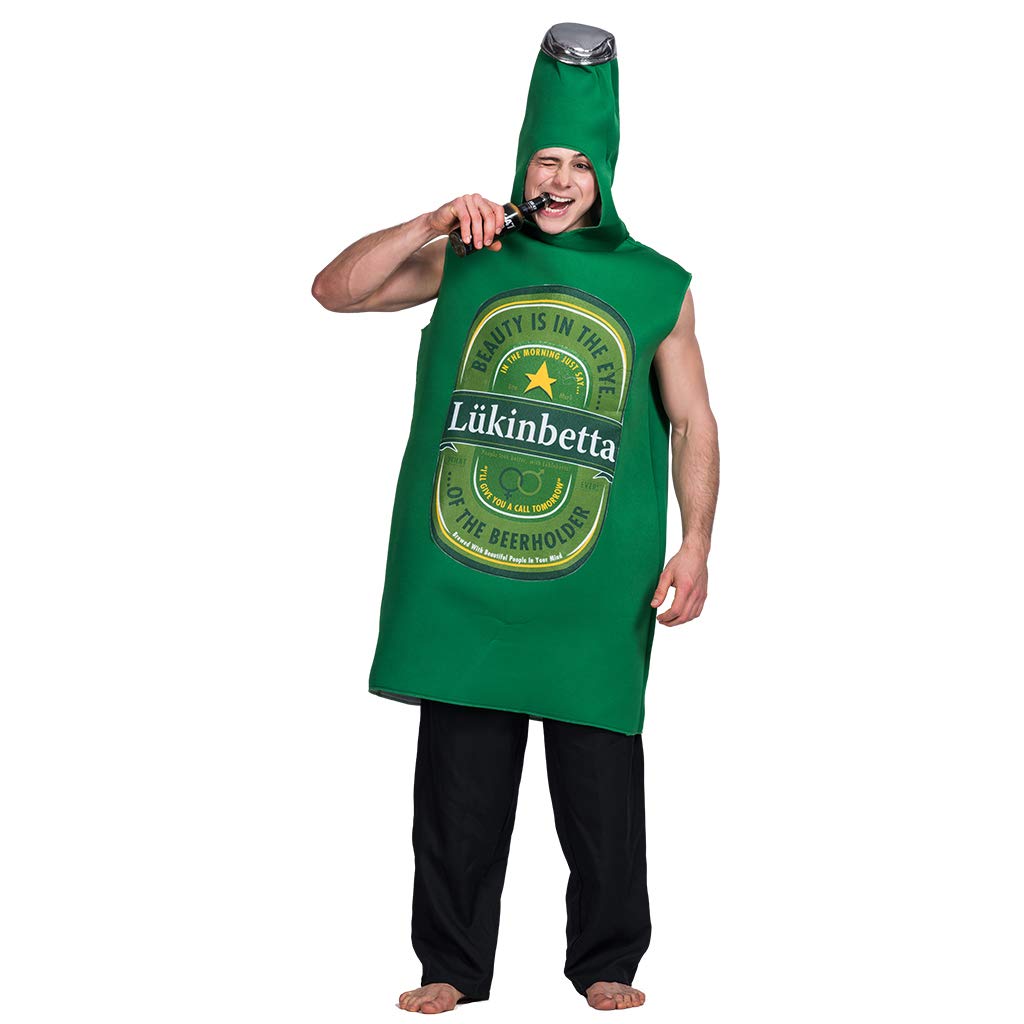 EraSpooky Unisex Beer Bottle Costume Fancy Dress Halloween Party Funny Outfit for Adult Men Women — image 1