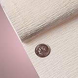 PREMIUM COLORED CREPE PAPER - Top quality Italian paper craft (White)