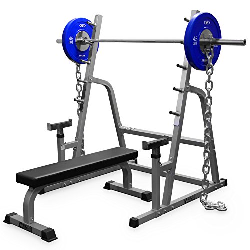 Valor Fitness Bench Press and Squat Rack Combo Half Power Cage w