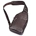 Full Grain Leather Crossbody Sling Bag Chest Backpack Outdoor Travel Hiking Sports Daypacks