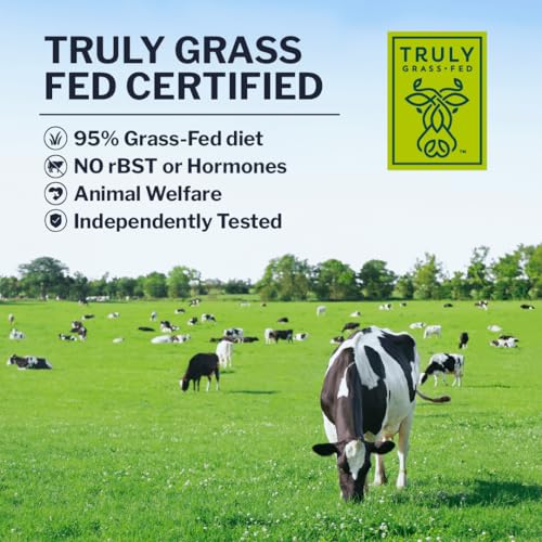 Grass Fed Whey Protein Powder Isolate | Natural, Unflavored, Easy to Mix | Non GMO and Gluten Free | 1 Lb (454 Grams)