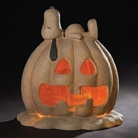 Amazon Com Roman 18 Beige And Stone Finish Orange Snoopy Jack O