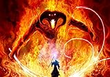 Gandalf vs. Balrog Lord of the rings lotr fine art digital poster print lustrous Matte finish Size A2 poster 420 x 594 mm,16.5 x 23.4 in Tear resistant Wall art home decor perfect gift