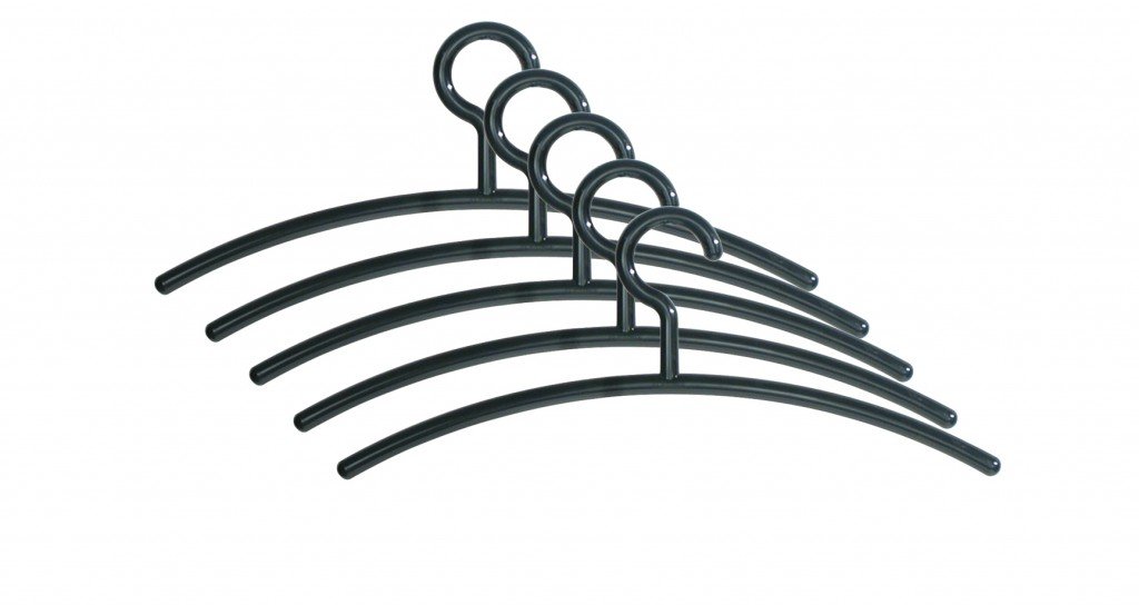 kerkmann 6004 Plumbing Plastic Coat Hanger, Black, Silver