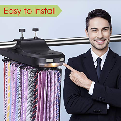 Aniva Tie Rack Motorized Revolving Organizer, Holder, Hanger for Men