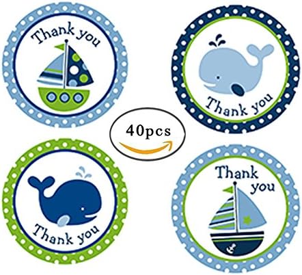 Birthday Round Circle Labels Stickers Thank You Party Favors Animals Colorful Theme Party Decoration Suppliers