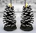 Pinecone Shaped Candles - Set of 2 Flameless Cone Shaped Candle with LED Battery Operated Lights - Pine Cone Decorations