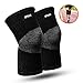 iPhax Knee Support Sleeves (Pair) for Joint Pain and Arthritis Relief, Improved Circulation Compression – Effective Support for Running, Jogging, Workout, Hiking and Recovery (Black, Medium)