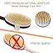 Dry Skin Body Brush - 2 Pcs Detachable Natural Bristle Bath Brush with Slip-Proof Long Wooden Handle, Back Brush Scrubber for Cellulite, Exfoliate, Removing Dead Skin, Perfect Gift for Women