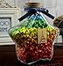 MasterChinese 30 Fl. Oz (900ML) Large Origami Star Glass Jar with Cork Lid (Star)