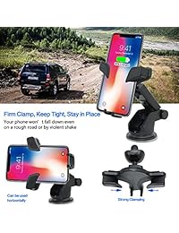 BENEWEAR 10W Cargador de teléfono inalámbrico, montaje de carga rápida para coche, rejilla de ventilación para teléfono compatible con Samsung Galaxy S9 S9+ S8 S8+ Note 8 y iPhone Xs Max Xs XR X 8 8 Plus