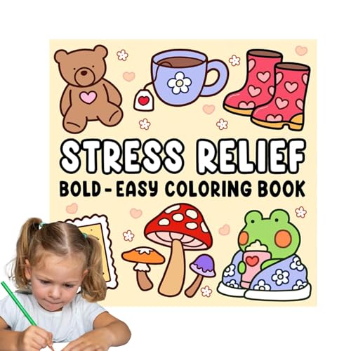 Relaxation Coloring Book - Relaxation in Comfortable Spaces with Adorable Goods for Adults & Teens,Cute Colouring Book with Easy and Simple Designs
