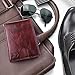 REYLEO Bifold Wallets Front Pocket Minimalist Leather Slim Wallet RFID Blocking Genuine Leather Wallets Card Case with Money Clip Brown
