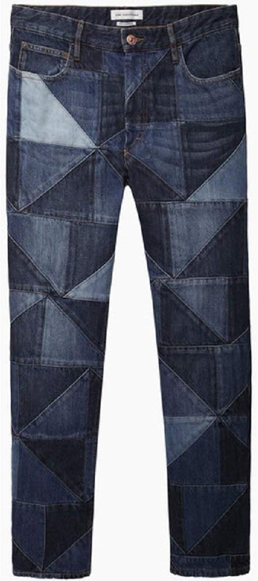 patchwork on jeans