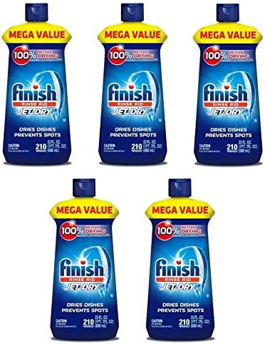 Finish Jet-Dry Rinse Aid, 23oz, Dishwasher Rinse Agent & Drying Agent (Pack of 5)