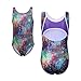 TFJH E One-piece Sparkle Dancing Gymnastics Athletic Leotard for Little Girl, Galaxy, 7-8Years(Tag No 8A)