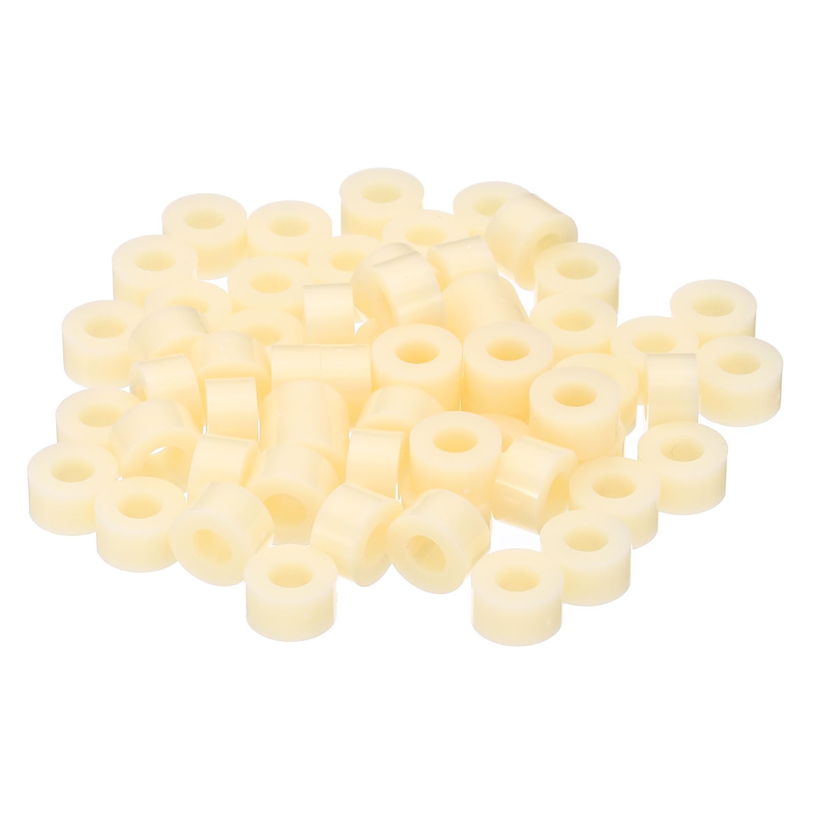 PATIKIL M5 Round ABS Spacers Washer Heavy Duty Spacers Never Rust, 60 Pcs 5.5mm ID, 11mm OD, 6mm Length Without Threaded,Switch and Receptacle Spacers Hardware for M5 Screws — image 1