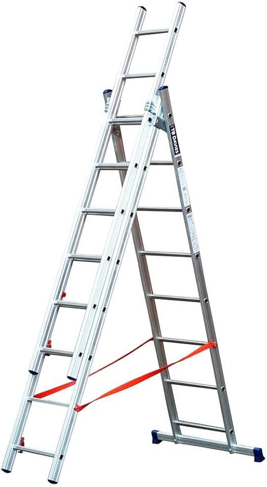 TB Davies Light Duty 2.3m Triple Section Aluminium Extension Ladder