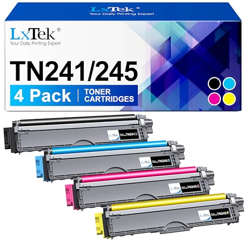 LxTek TN241 TN245 Toner Compatible with Brother TN-241 TN-245 for Brother MFC 9332CDW Toner MFC-9142CDN DCP-9022CDW HL-3142CW HL-3152CDW (Pack of 4)