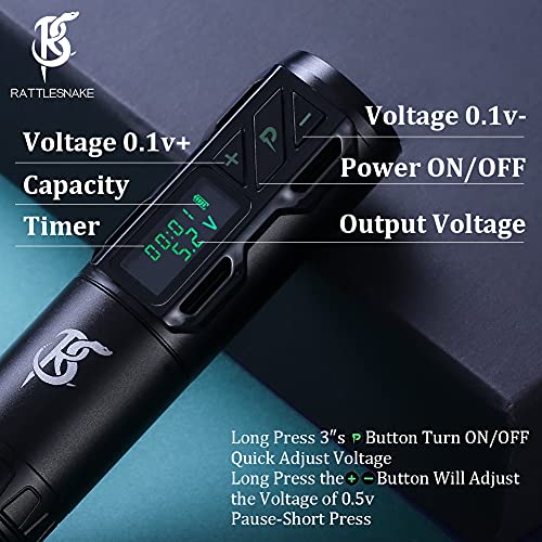 Rattlesnake Rotary Tattoo Battery Pen Wireless Cartridge Machine with