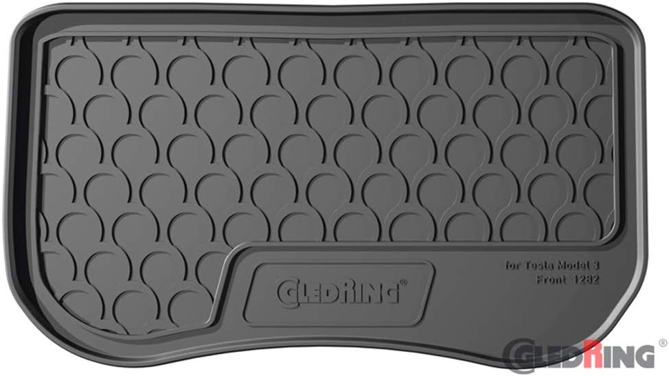 Gledring Rubbasol (Rubber) Front Boot (Frunk) mat compatible with Tesla Model 3 7/2017-11/2020, Black - Image 3