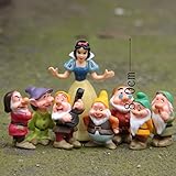 Snow White and the Seven Dwarfs Figures Cake Topper Doll Playset 8pcs Set New