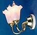 Melody Jane Dollhouse Double Wall Light Frosted Tulip Shades Miniature Electric Lighting