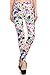Leggings Depot High Waisted Valentine & Hearts Print Leggings for Women-Full Length-R516, Purple Flower, Plus Size