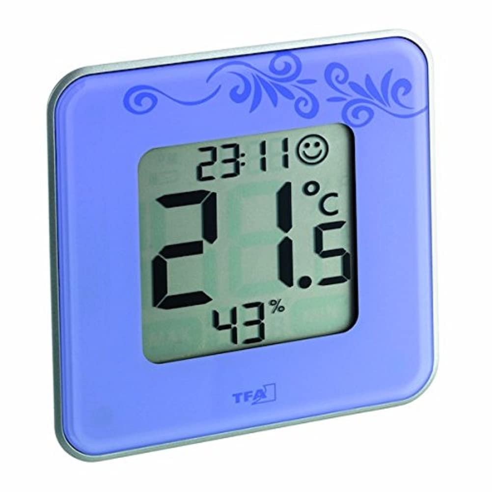 TFA 30.5021.11 Style Digital Thermo Hygrometer with Ornament - Purple — image 1