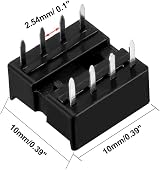 sourcing map 20pcs DIP IC Socket Solder 2.54mm Pitch 8 Pin Dual Row 7.6mm Row view 2