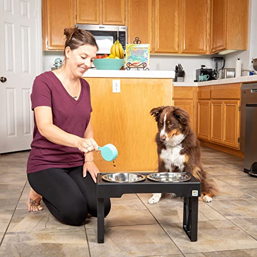 Pet Zone Designer Diner Adjustable Elevated Dog Bowls Adjusts to 3
